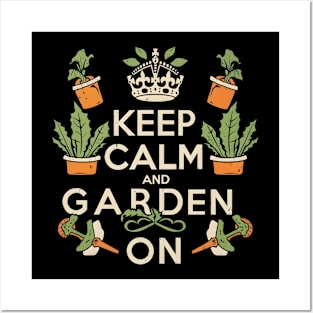 Keep calm and garden on Posters and Art